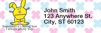 It's Happy Bunny Cute Rectangle Address Labels | LRRIHB-01