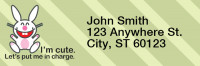 It's Happy Bunny Cute Rectangle Address Labels | LRRIHB-01