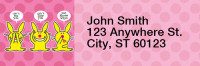It's Happy Bunny Funny Rectangle Address Labels | LRRIHB-02