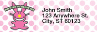It's Happy Bunny Girly Rectangle Address Labels | LRRIHB-03