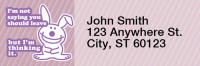 It's Happy Bunny Insults Rectangle Address Labels | LRRIHB-04