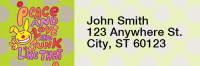 It's Happy Bunny Peace Rectangle Address Labels | LRRIHB-08