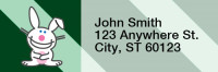 It's Happy Bunny Peace Rectangle Address Labels | LRRIHB-08
