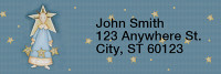 Santa's on the Way Narrow Address Labels by Lorrie Weber | LRRJHS-18