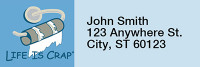 Potty Humor Life Is Crap Rectangle Address Labels  | LRRLIC-04