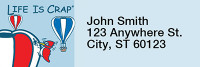 Because of Animals... Life Is Crap Rectangle Address Labels  | LRRLIC-05