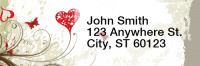 Grunge Hearts Narrow Address Labels | LRRLOV-11