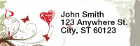 Grunge Hearts Narrow Address Labels | LRRLOV-11