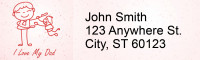 Dad is My Hero Narrow Address Labels | LRRLOV-26