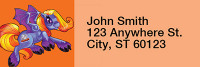 Purple and Green Mix - My Little Demon Rectangle Address Labels | LRRMLD-09