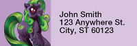 Purple and Green Mix - My Little Demon Rectangle Address Labels | LRRMLD-09