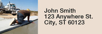 Concrete Rectangle Address Labels | LRRPRO-41