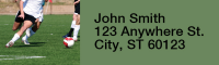 Soccer Narrow Address Labels | LRRSPO-13