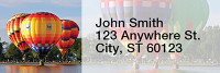 Hot Air Balloons Narrow Address Labels | LRRTRA-42