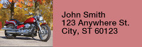 Cruising Motorcycles Narrow Address Labels | LRRTRA-A9
