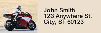 Racing Superbikes Narrow Address Labels | LRRTRA-B0