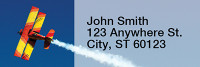 High Flying Stunt Plane Narrow Address Labels | LRRTRA-B3