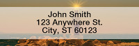 Lighthouses at Sunset Rectangle Address Labels | LRSCE-79