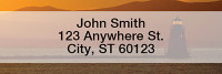 Lighthouses at Sunset Rectangle Address Labels | LRSCE-79