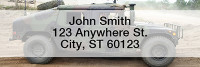 Hummers and Humvees Rectangle Address Labels | LRTRA-22