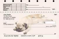 Sleepy Pugs Top Stub Personal Checks | TSDOG-86