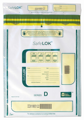 Clear SafeLok Deposit Bag, 12'' X 16'' | BAG-32