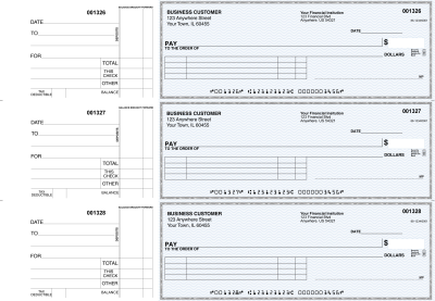 Blue Safety Itemized Payment Business Checks | BU3-BLU01-IPR