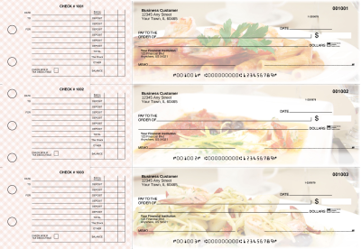 Italian Cuisine Accounts Payable Designer Business Checks | BU3-CDS05-DED