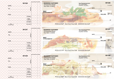 Italian Cuisine Itemized Payment Business Checks | BU3-CDS05-IPR