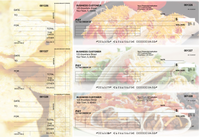 Mexican Cuisine Itemized Payment Business Checks | BU3-CDS07-IPR