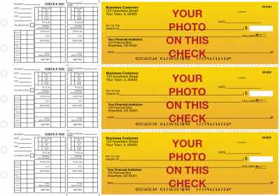 Custom Photo Payroll Business Checks | BU3-CUS01-PAY