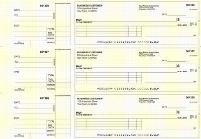 Yellow Knit Itemized Payment Business Checks | BU3-YEL02-IPR