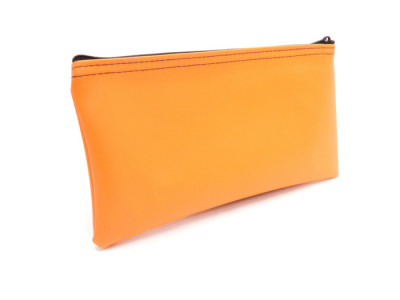 Orange Zipper Bank Bag, 5.5" X 10.5" | CUR-010