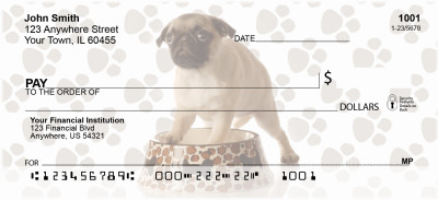 Mischievous Pugs Personal Checks | DOG-87