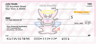Nice... Mostly By It's Happy Bunny Personal Checks | IHB-14