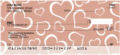 Heart Pattern Personal Checks | LOV-17