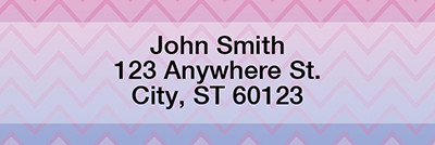 Sunset Chevron Narrow Address Labels | LRGEP-001