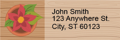 Potted Flowers Address Labels | LRRFLO-98