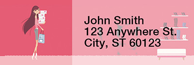 Girly Shoes and Nails Rectangle Address Labels | LRRGIR-04