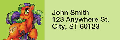 Purple and Green Mix - My Little Demon Rectangle Address Labels | LRRMLD-09