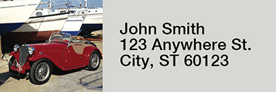 Old Time Convertables Rectangle Address Labels | LRRTRA-45