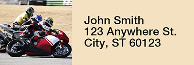 Racing Superbikes Narrow Address Labels | LRRTRA-B0