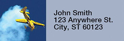 High Flying Stunt Plane Narrow Address Labels | LRRTRA-B3