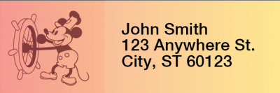 Steamboat Willie Ombre Address Labels | LRSBW-01