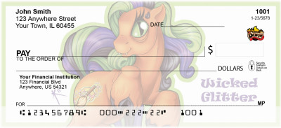 Purple and Green Demons By Little Demon Personal Checks | MLD-20
