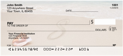 Sand Written Monogram 'S' Personal Checks | MONO-07S