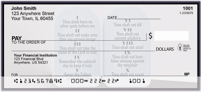 Ten Commandments Christian Checks | REL-23
