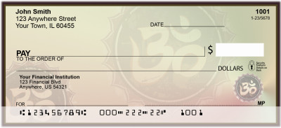 Hinduism Aum Symbols Personal Checks | REL-24