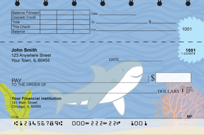 Happy Shark Top Stub Checks | TSANI-006