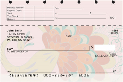 Fancy Peacocks Top Stub Checks | TSFUN-93